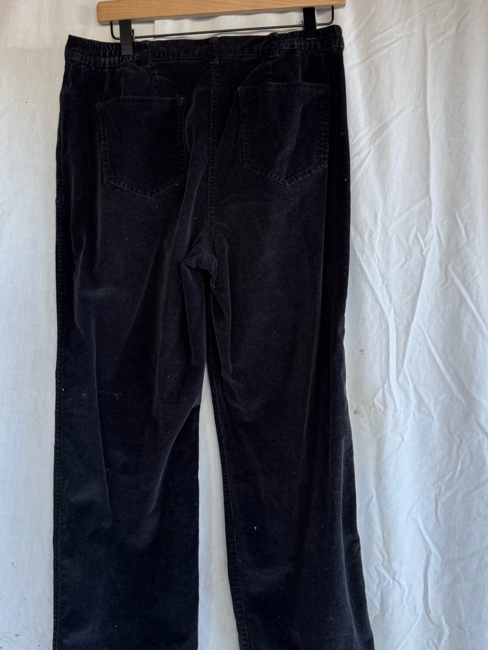 JM Collection Men's Black Corduroy Straight-Leg Pants